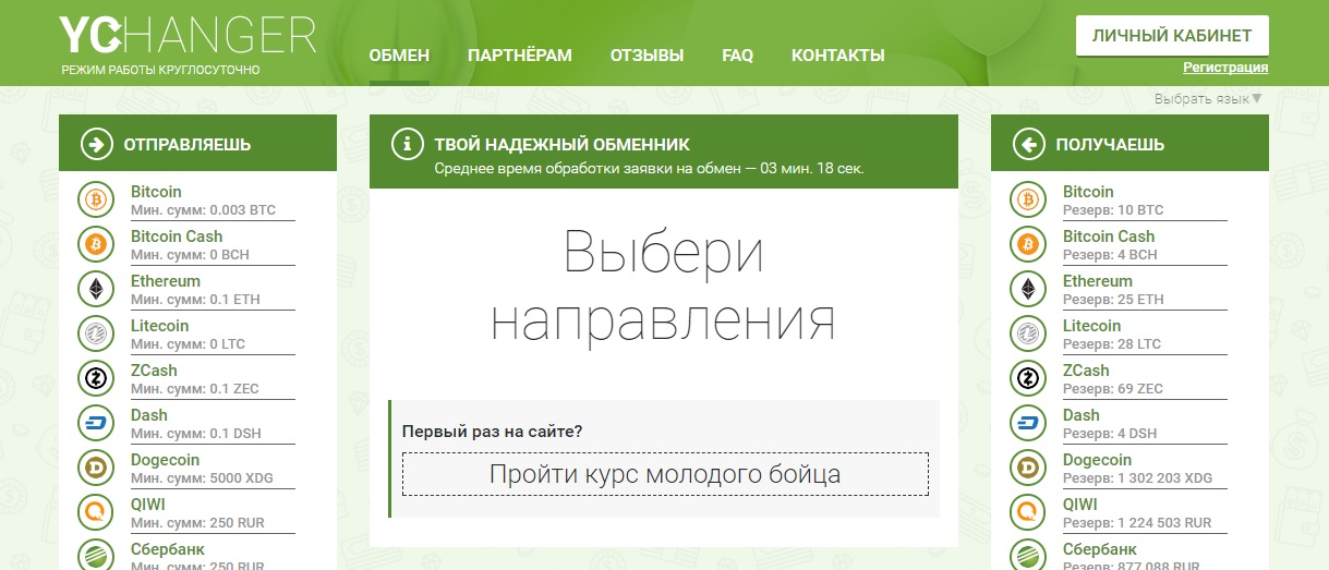 Отзывы о обменнике Ychanger