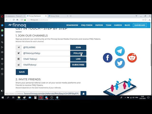 Finnoq: Bounty, Airdrop, бесплатные токены FNK