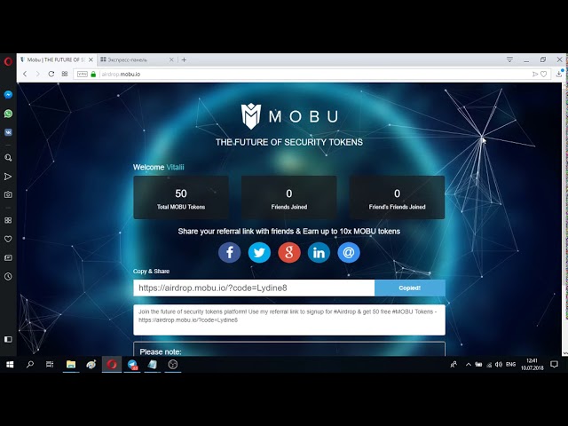 Mobu: Bounty, Airdrop, бесплатные токены MOBU Tokens