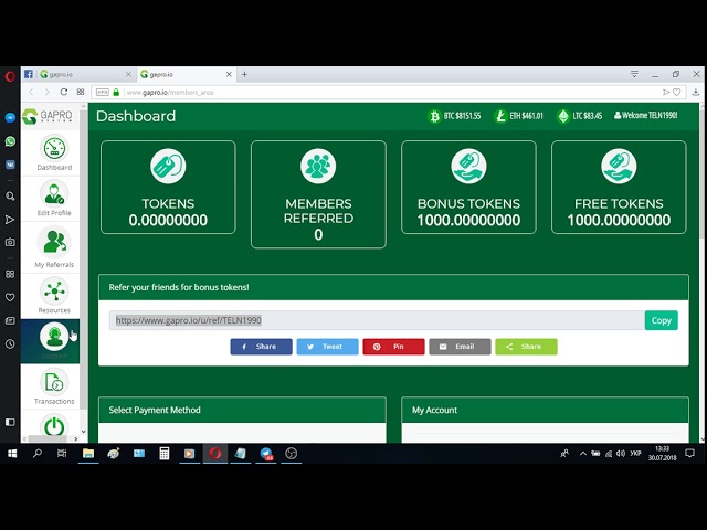 Gapro: Bounty, Airdrop, бесплатные токены GAPRO