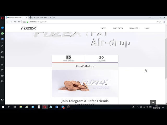 FuzeX: Bounty, Airdrop, бесплатные токены FXT