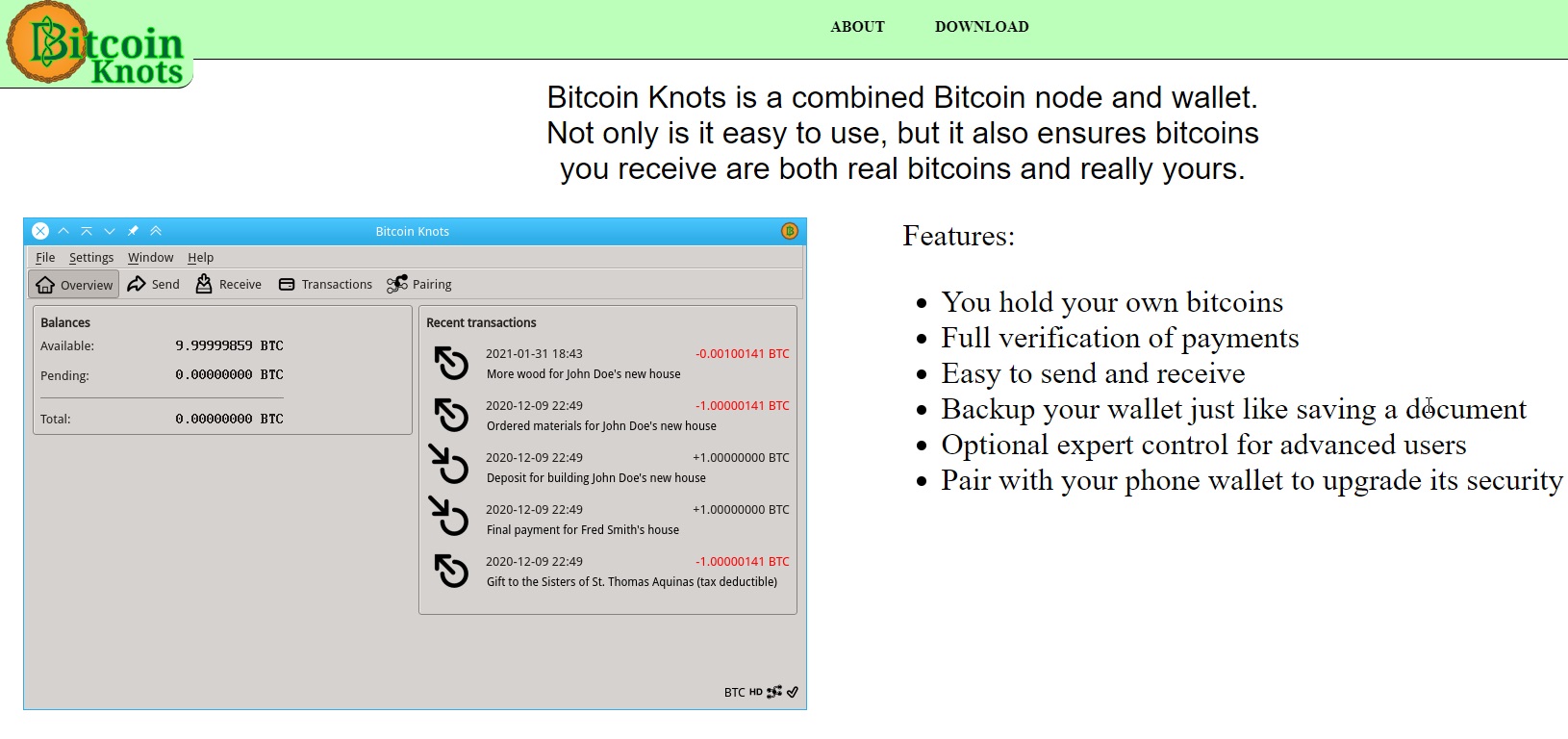 Отзывы о кошельке Bitcoin Knots
