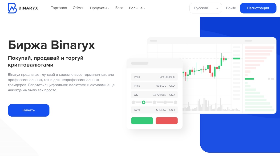 Обзор и отзывы о бирже криптовалют Binaryx