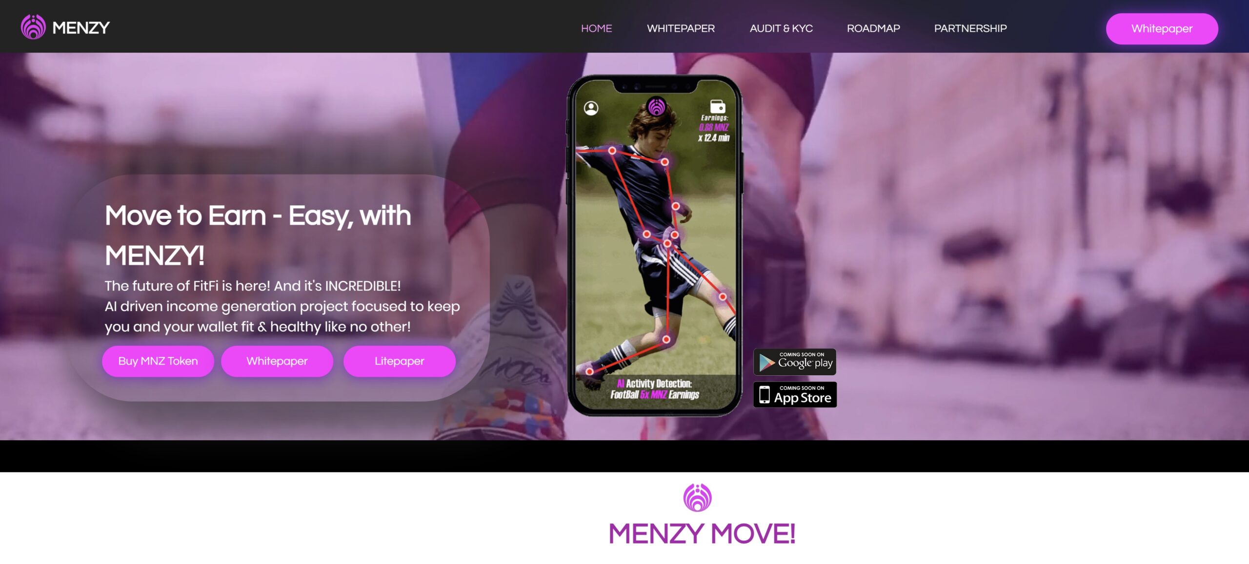 Menzy - разбираем очередной Move2Earn