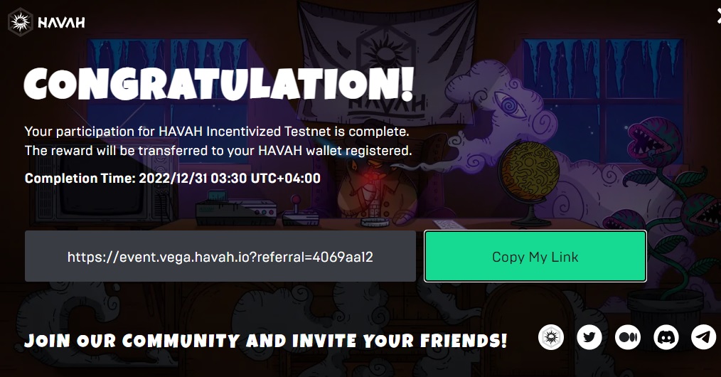 Оплачиваемый тестнет Havah