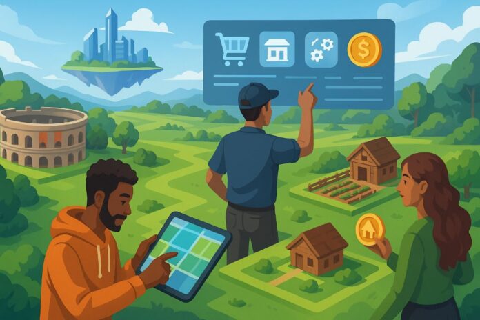 Играй и строй: управление землёй и бизнесами в P2E